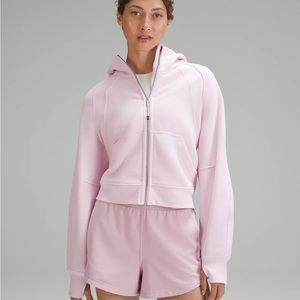 New with tags! Lululemon Scuba Full Zip Hoodie - size XS/S meadowsweet pink